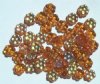 50 8mm Transparent Topaz AB Flower Beads